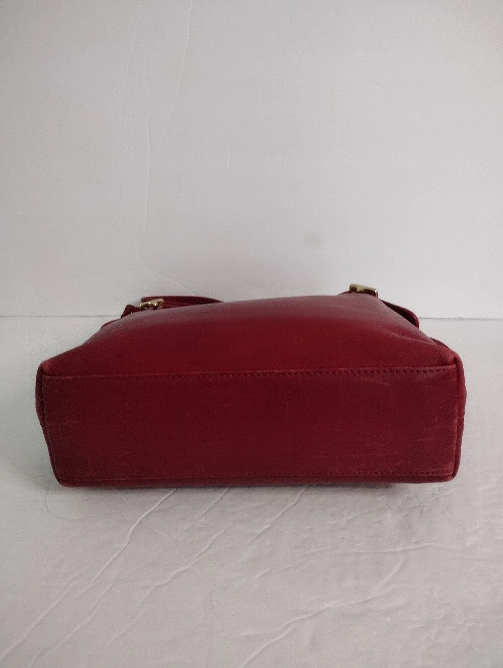 Vintage Y2K COACH Red Leather Legacy Small Hobo Bag 9136 Rare Cherry Red - Picture 9 of 16